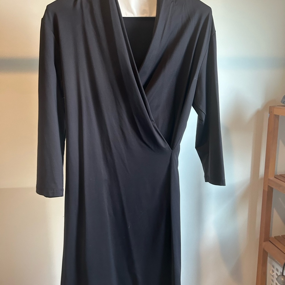 Classic Black Wrap Dress